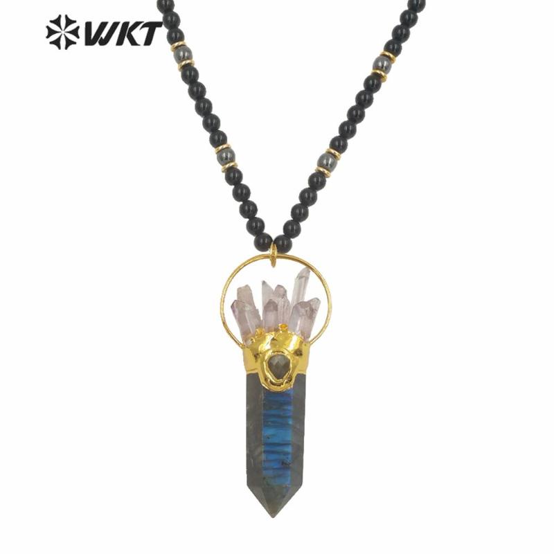 WT-N1244 Women fashon big hexagonal cube spirit point pendant necklace natural labradorite black stone statement stone necklace
WT-N1244 Women fashon big hexagonal cube spirit point pendant necklace natural labradorite black stone statement stone necklace