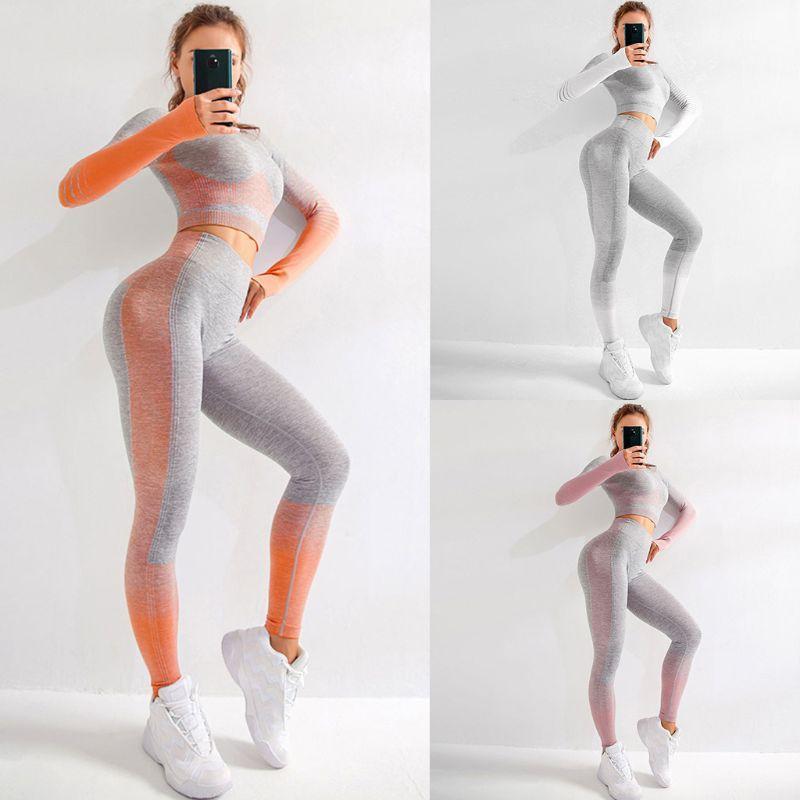 Women Seamless Knit Yoga Workout Set Long Sleeve Crop Top Thumb Hole High Waist Sports BuLift Leggings Gym Fitness Tracksuit1, Orange
Women Seamless Knit Yoga Workout Set Long Sleeve Crop Top Thumb Hole High Waist Sports BuLift Leggings Gym Fitness Tracksuit1, Orange