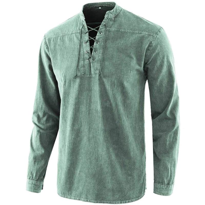 2020 Men Gothic Retro T Shirt Lace-up V-neck Denim Long Sleeve Tee Shirt Loose Tops for Male LL@17, Black
2020 Men Gothic Retro T Shirt Lace-up V-neck Denim Long Sleeve Tee Shirt Loose Tops for Male LL@17, Black