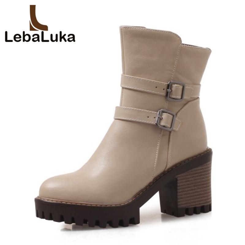 Tuyoki Women Thick High Heels Winter Boots Fashion Buckle Platform Fur Shoes Women Warm Platform Mid Calf Boots Size 33-43, Black
Tuyoki Women Thick High Heels Winter Boots Fashion Buckle Platform Fur Shoes Women Warm Platform Mid Calf Boots Size 33-43, Black