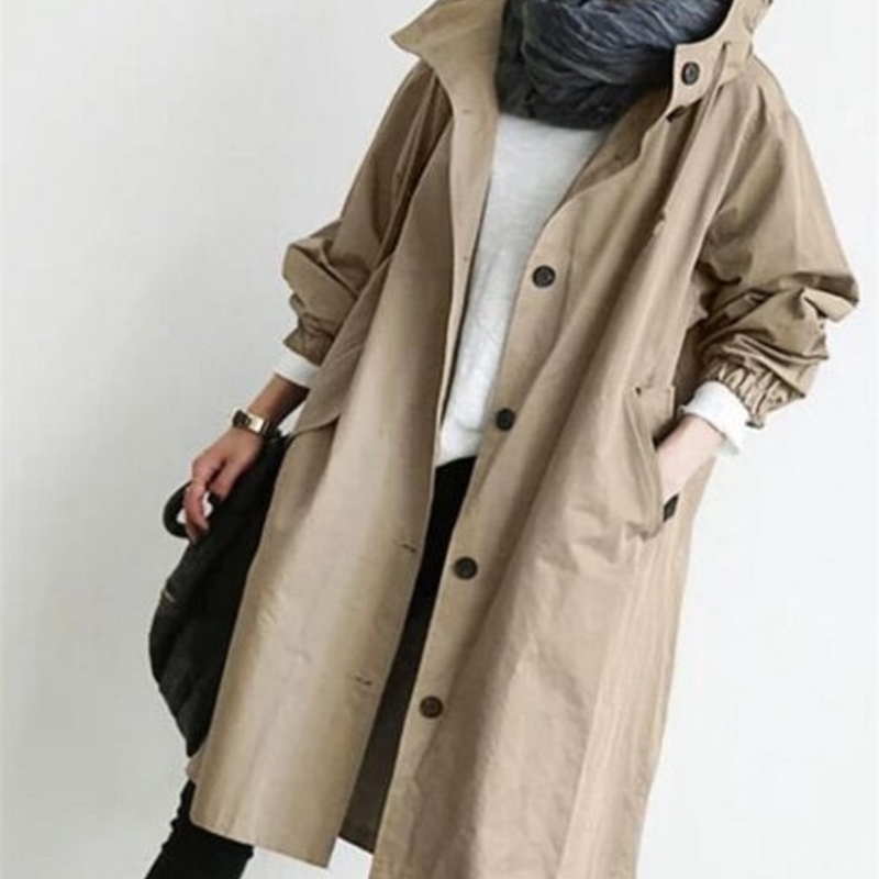 Sport Sashes Office Chic Women's Windbreaker Jacket Street Fashion New Abrigo Mujer Casual Hooded Casual Autumn Long Polyester LJ201128