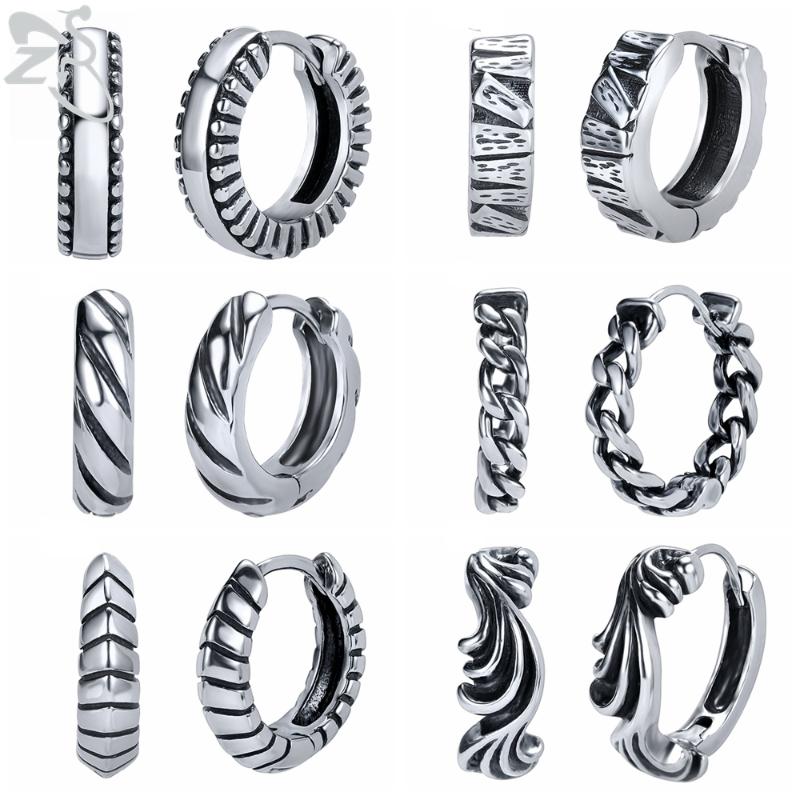 ZS 6 Style Men's 316L Stainless Steel Punk Rock Hoops Earrings Sawtooth Square Snake Skin Ear Hoops Piercing Jewellery accessory
ZS 6 Style Men's 316L Stainless Steel Punk Rock Hoops Earrings Sawtooth Square Snake Skin Ear Hoops Piercing Jewellery accessory