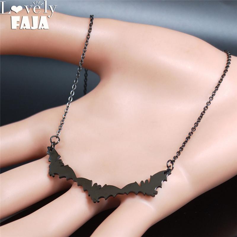 Bat Stainless Steel Statement Necklace Black Color Necklaces Pendants for Women Jewelry collar acero inoxidable mujer N3104S03
Bat Stainless Steel Statement Necklace Black Color Necklaces Pendants for Women Jewelry collar acero inoxidable mujer N3104S03