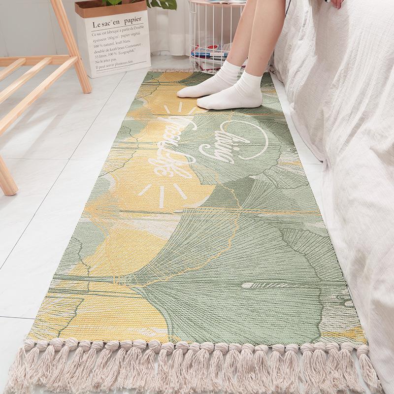 Pure Cotton Hand Woven Natural Tassel Breathable Book Room Carpet Bedside Hallway Area Rug Non-slip Bay Window Foot Pad Mat1, 016
Pure Cotton Hand Woven Natural Tassel Breathable Book Room Carpet Bedside Hallway Area Rug Non-slip Bay Window Foot Pad Mat1, 016