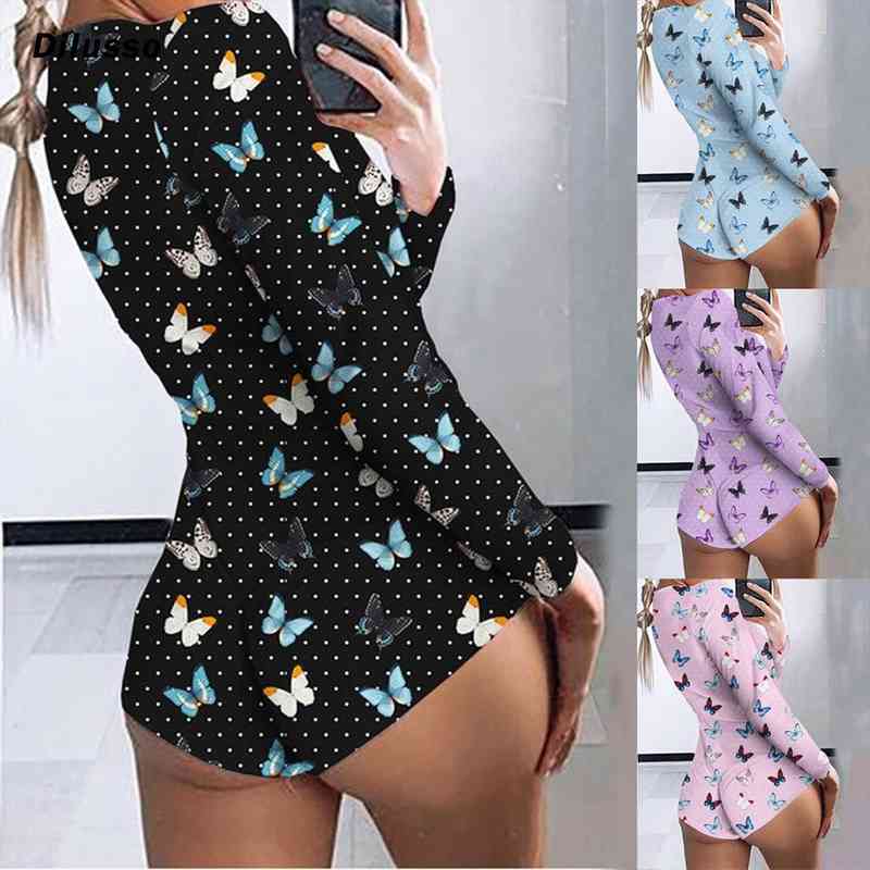 Women Print Long Sleeve Nightwear Jumpsuit Bodysuit Playsuit Romper Print Slim Sexy Female Jumpsuits Sleepwear Ladies Bodysuits, Black;white
Women Print Long Sleeve Nightwear Jumpsuit Bodysuit Playsuit Romper Print Slim Sexy Female Jumpsuits Sleepwear Ladies Bodysuits, Black;white