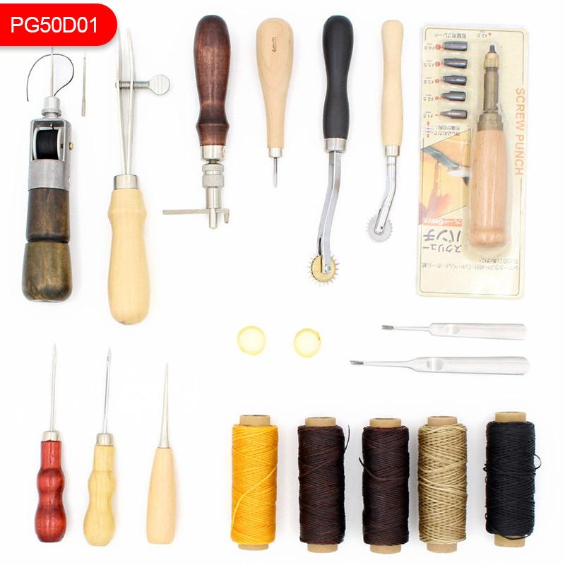 Leather Craft Hand-stitched Sewing Tool Leather Diamond Round Set and Including Awl Needle Hole Punch Tool Edge Waxed Thread Kit
Leather Craft Hand-stitched Sewing Tool Leather Diamond Round Set and Including Awl Needle Hole Punch Tool Edge Waxed Thread Kit