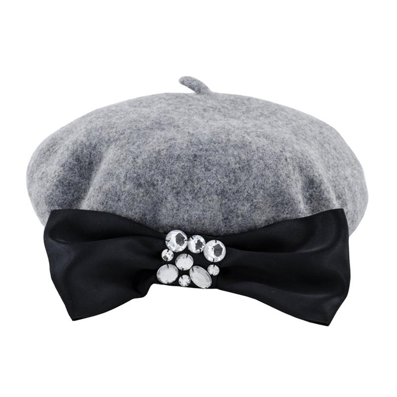 DOUBCHOW Womens Bowknot Diamonds French Beret Hat 2020 New Stylish Juniors Girls Wool Solid Color Black White Baret Flat Hat
DOUBCHOW Womens Bowknot Diamonds French Beret Hat 2020 New Stylish Juniors Girls Wool Solid Color Black White Baret Flat Hat