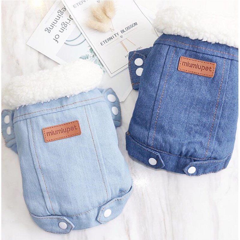 Winter Jacket Puppy Clothes Outfits Denim Coat Jeans Costume Chihuahua Poodle Bichon Pet Dog Clothing Apparel Y0107, Dark blue
Winter Jacket Puppy Clothes Outfits Denim Coat Jeans Costume Chihuahua Poodle Bichon Pet Dog Clothing Apparel Y0107, Dark blue