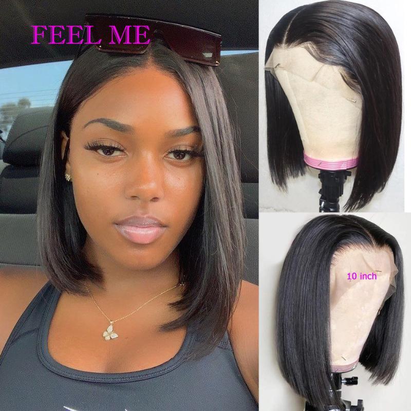 FEELME 4x4 Lace Closure Wigs Straight Human Hair Wigs For Black Women Pre-Plucked 13x4 Lace Frontal Peruvian Human Hair, T part bob 150desity
FEELME 4x4 Lace Closure Wigs Straight Human Hair Wigs For Black Women Pre-Plucked 13x4 Lace Frontal Peruvian Human Hair, T part bob 150desity
