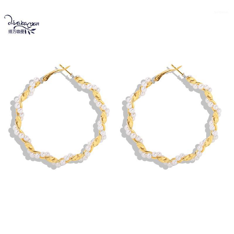 Dvacaman A Big Hoop Earrings Vintage Simulated Pearl Statement Earrings Women Gold Color Metal Wholesale Korean Jewelry1
Dvacaman A Big Hoop Earrings Vintage Simulated Pearl Statement Earrings Women Gold Color Metal Wholesale Korean Jewelry1