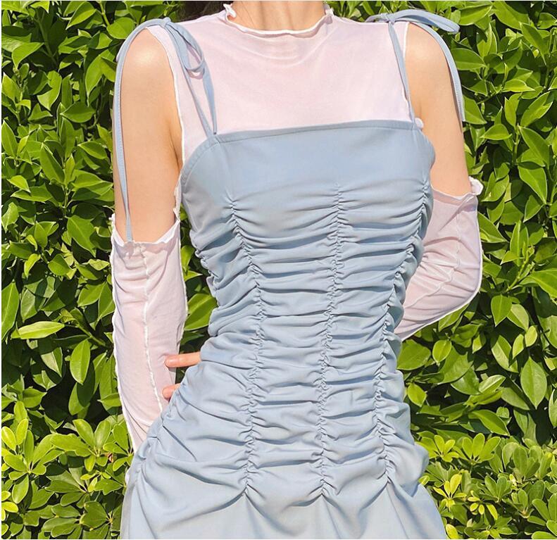 New Women' Hollow Out Strapless Sexy Perspective Stand Collar Long Sleeve Base T-shirt, White
New Women' Hollow Out Strapless Sexy Perspective Stand Collar Long Sleeve Base T-shirt, White