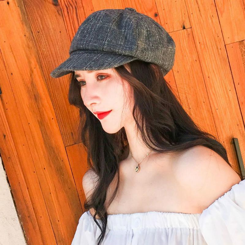 women hats for winter and autumn berets octagonal cap woolen with visor grid pattern Retro female high quality, Black
women hats for winter and autumn berets octagonal cap woolen with visor grid pattern Retro female high quality, Black