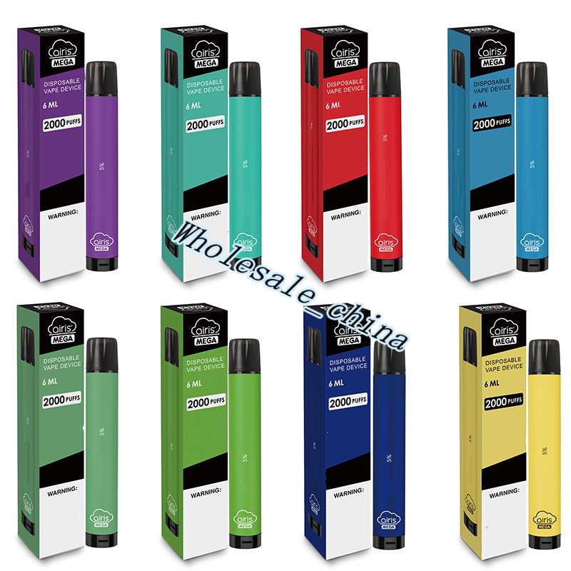 100% Authentic Airis Mega Disposable E-cigarettes Pod Device 2000puff 1050mAh 6ml Prefilled Portable Vape Stick Pens E-cigarette Bar XXL Plu
100% Authentic Airis Mega Disposable E-cigarettes Pod Device 2000puff 1050mAh 6ml Prefilled Portable Vape Stick Pens E-cigarette Bar XXL Plu