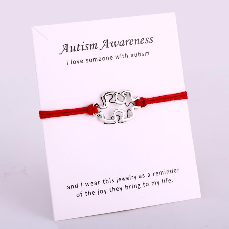 Charm Bracelets Autism Awareness Jigsaw Ribbon Puzzle Pieces Rope Chain Jewelry Women Men Boy Girl Unisex Gift Drop
Charm Bracelets Autism Awareness Jigsaw Ribbon Puzzle Pieces Rope Chain Jewelry Women Men Boy Girl Unisex Gift Drop