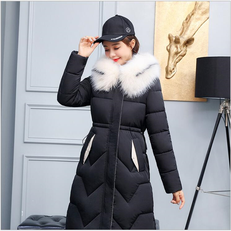 Big Fur Winter Parka cotton jacket 2019 Winter Jacket Women thick Snow Wear Winter Coat Lady Clothing Female Jacket Parkas 391 T200114