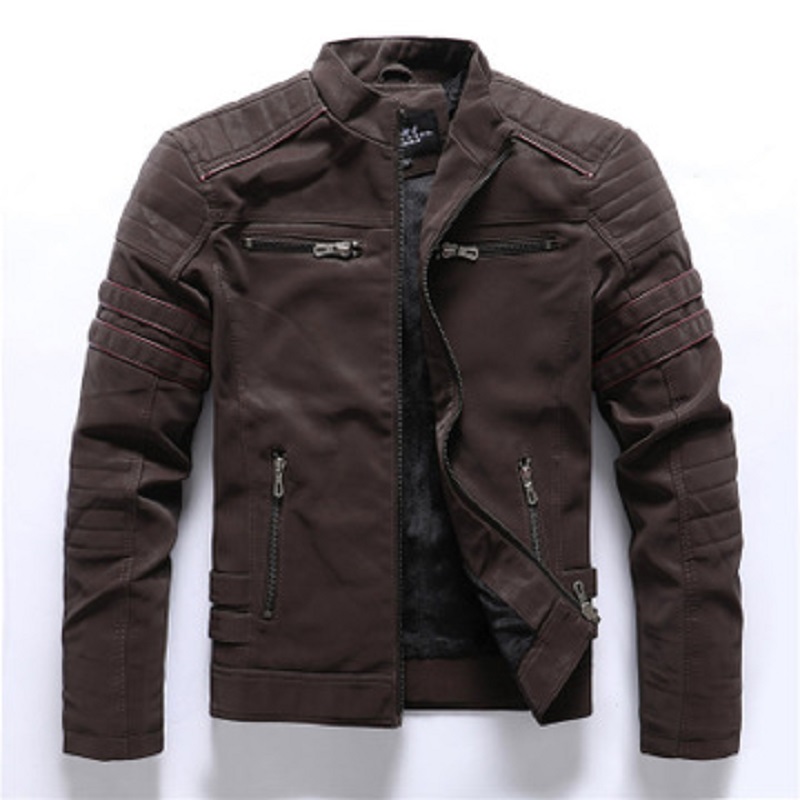 2020 Winter men's leather jacket pu leather jacket personalized motorcycle clothing modern tough man and suede coat men warm coat, Coffee
2020 Winter men's leather jacket pu leather jacket personalized motorcycle clothing modern tough man and suede coat men warm coat, Coffee