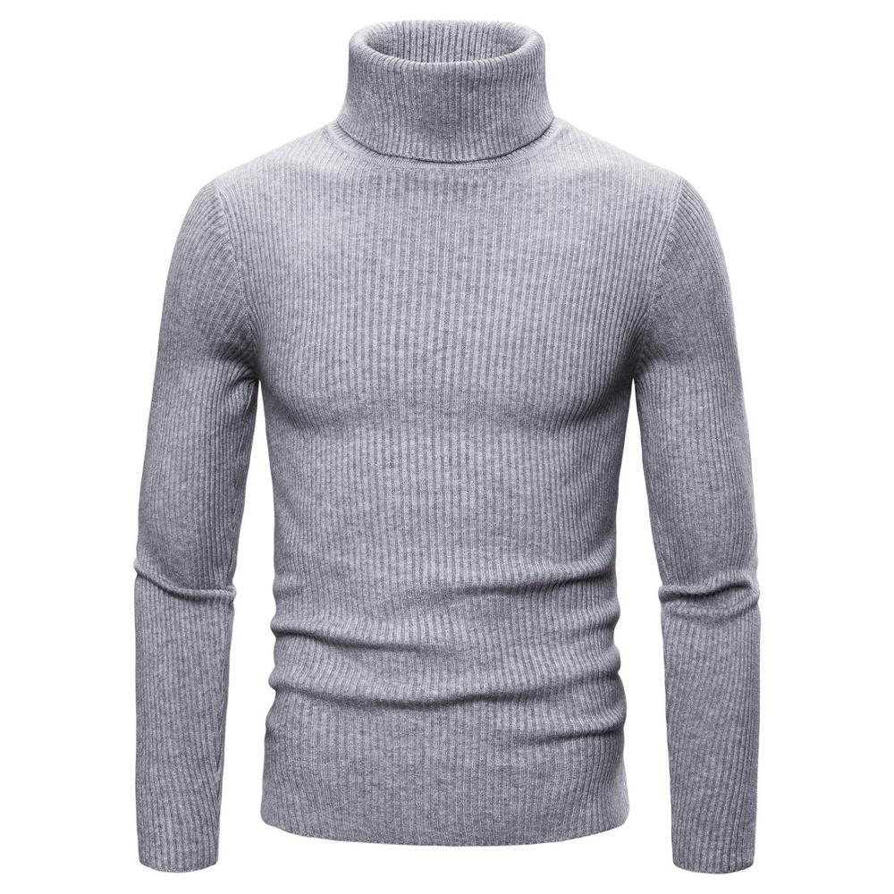 Sweater Man Solid Color Warm Casual Knitted Men Pullover Sweaters 201118