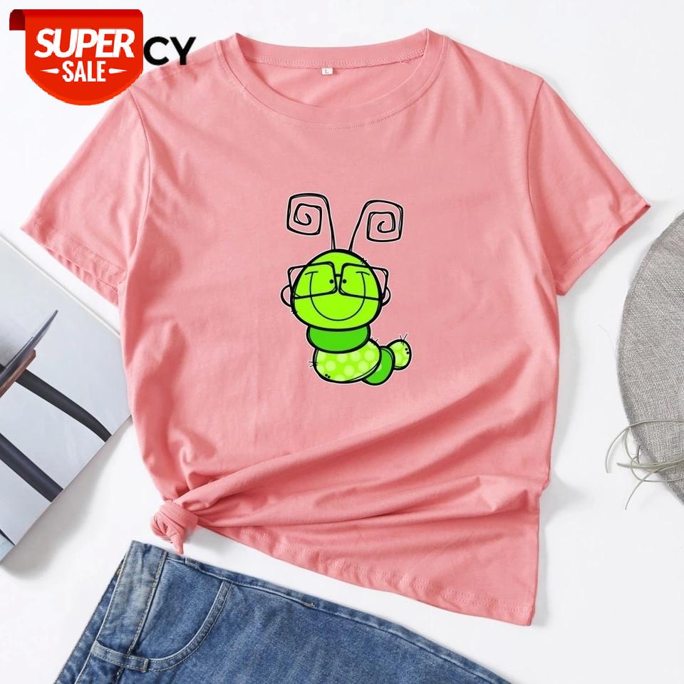 JFUNCY Plus Size 5XL Summer Women Cotton T Shirt Cartoon Caterpillar Print Graphic T-shirt Short Sleeve Female Tops Pink Tshirt #TO6N, White
JFUNCY Plus Size 5XL Summer Women Cotton T Shirt Cartoon Caterpillar Print Graphic T-shirt Short Sleeve Female Tops Pink Tshirt #TO6N, White