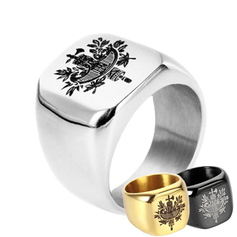 GELICITY Silver Black National Emblem of France Stainless Steel French Rings Men Wedding Couple Black Titanium Ring Women Gift
GELICITY Silver Black National Emblem of France Stainless Steel French Rings Men Wedding Couple Black Titanium Ring Women Gift