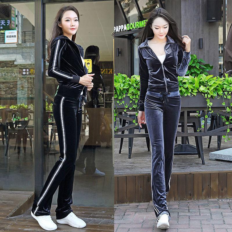 Women's Oversize sports suit women's 2020 autumn and winter new ji gold velvet coat+fashion wide-leg pants two-piece suit -3XL, Yellow
Women's Oversize sports suit women's 2020 autumn and winter new ji gold velvet coat+fashion wide-leg pants two-piece suit -3XL, Yellow