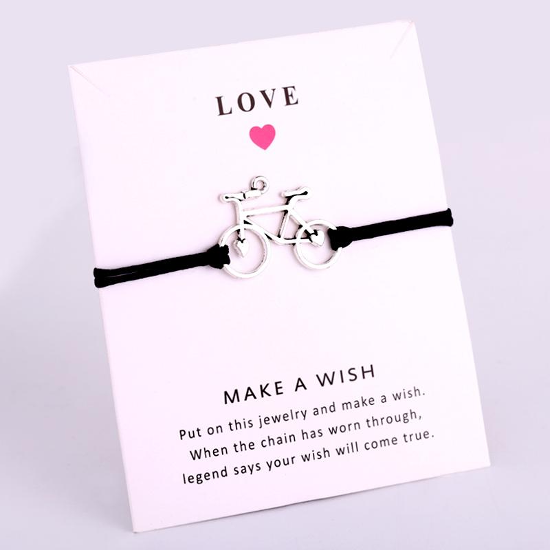 Charm Bracelets Bicycle Bike Sport Chain Jewelry Women Men Girl Boy Unisex Friendship Gift Drop