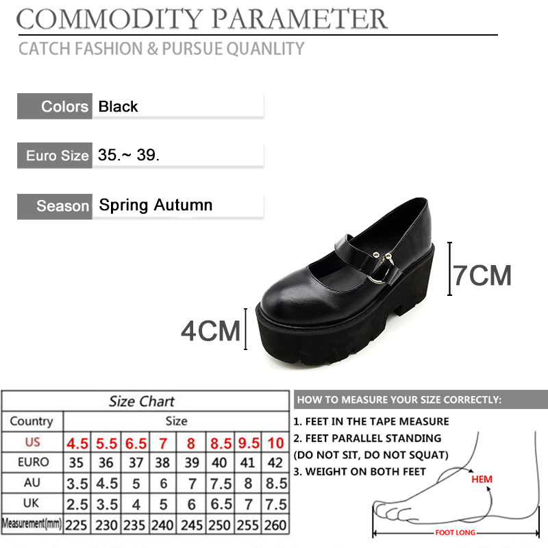 BYQDY Platform High Heels Women Shoes Round Head Mary Jane Shoes Black Height Increasing PU Leather Female Pumps Worker Shoes LJ200928