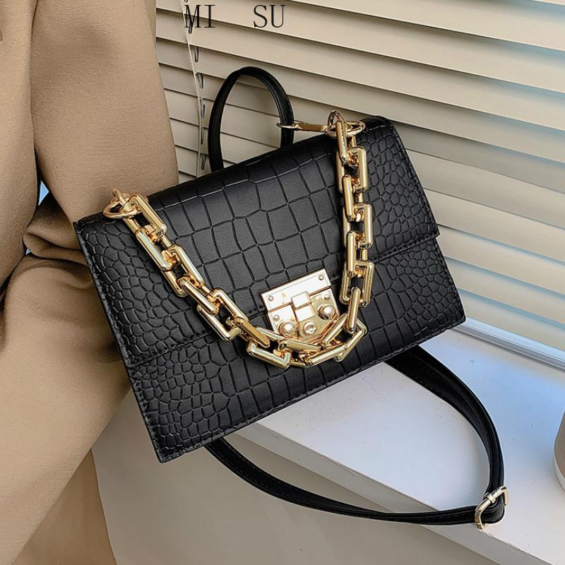 Crocodile Pattern Crossbody Bags For Women 2021 Small Chain Handbag Small Bag PU Leather Hand Bag Ladies Designer Shoulder Bags, Black
Crocodile Pattern Crossbody Bags For Women 2021 Small Chain Handbag Small Bag PU Leather Hand Bag Ladies Designer Shoulder Bags, Black