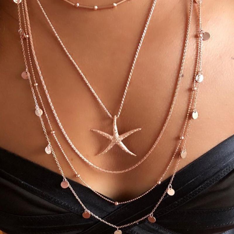 Tocona Bohemia Star Necklace Gold Pendant Layered Boho Long Necklace Chain Beach Jewellery Statement Neck Decoration 8882
Tocona Bohemia Star Necklace Gold Pendant Layered Boho Long Necklace Chain Beach Jewellery Statement Neck Decoration 8882