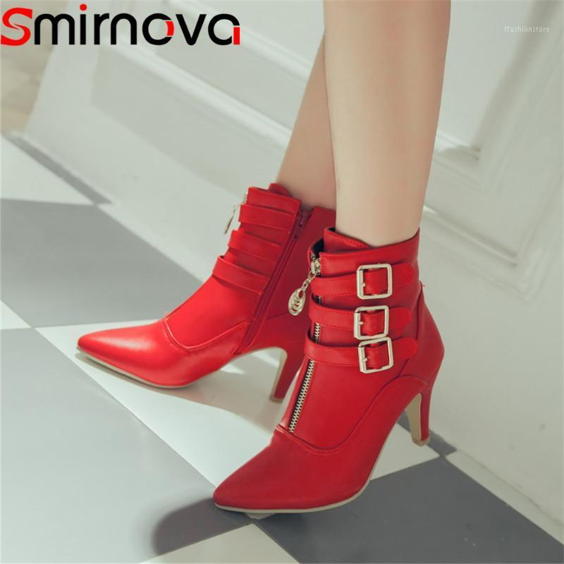 Smirnova 2021 fashion autumn winter shoes woman pointed toe zipe buckl ladies boots classic prom high heels ankle boots women1, White
Smirnova 2021 fashion autumn winter shoes woman pointed toe zipe buckl ladies boots classic prom high heels ankle boots women1, White