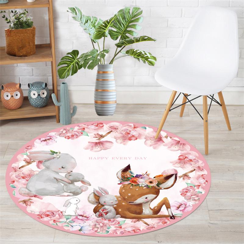 Carpets Cartoon Round Carpet For Living Room Anti-slip Floor Yoga Pad Crawl Area Rug Children Play Tent Mat Cloakroom
Carpets Cartoon Round Carpet For Living Room Anti-slip Floor Yoga Pad Crawl Area Rug Children Play Tent Mat Cloakroom