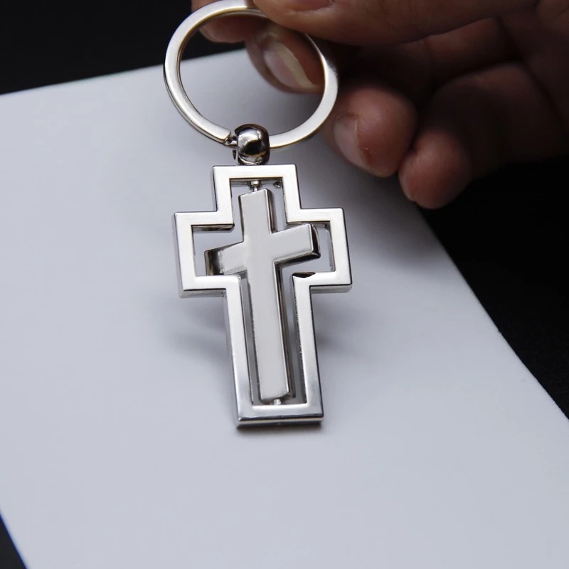 Religious gifts metal keychain New personality rotating cross KeyChain Car pendant activity by custom gift items
Religious gifts metal keychain New personality rotating cross KeyChain Car pendant activity by custom gift items