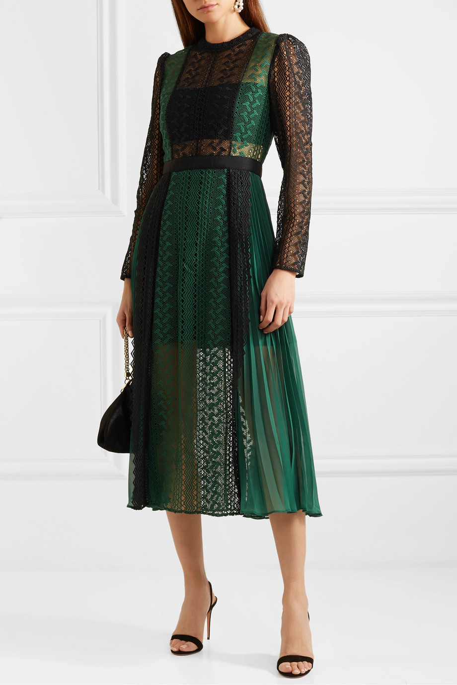 High Quality Self-portrait Collection Mid-dress Long for Women Hollow Lace Embroidered Shreds and Plied Party Dresses Mklh, Green
High Quality Self-portrait Collection Mid-dress Long for Women Hollow Lace Embroidered Shreds and Plied Party Dresses Mklh, Green
