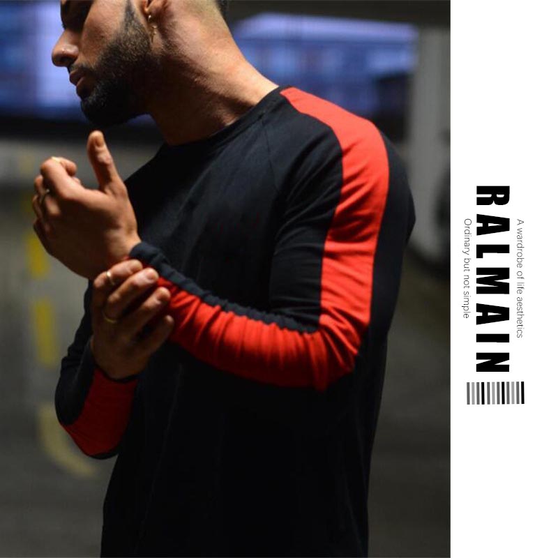 Men Cotton Blend Clothes Boy Long Sleeve T-shirt O-neck Pure Color Stripe Top Breathe Freely Sport Gym Undershirt Simple Spring Autumn New, Red
Men Cotton Blend Clothes Boy Long Sleeve T-shirt O-neck Pure Color Stripe Top Breathe Freely Sport Gym Undershirt Simple Spring Autumn New, Red
