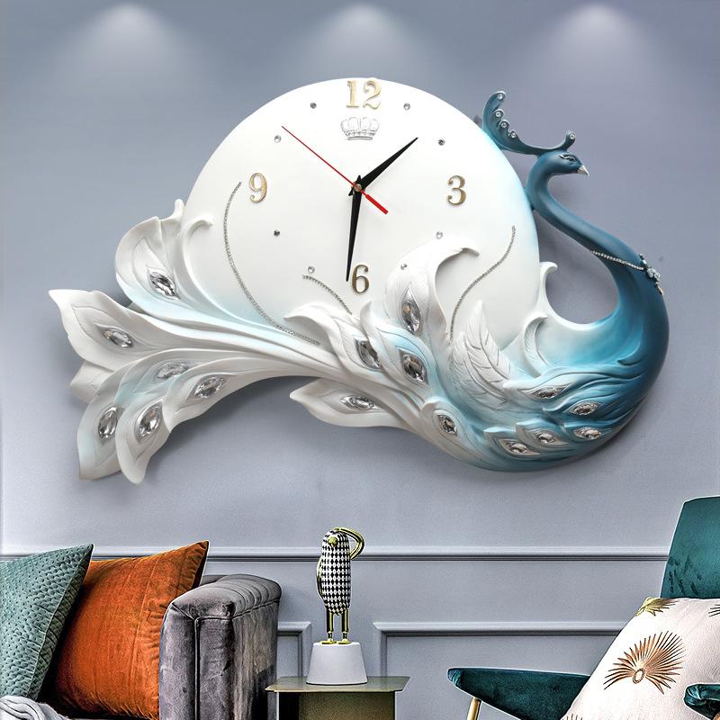 3D wall clock Wall stickers Living room decoration Resin Peacock clock modern design Home decor Creative digital
3D wall clock Wall stickers Living room decoration Resin Peacock clock modern design Home decor Creative digital