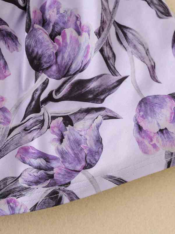 Baby Slogan Graphic Bodysuit & Floral Print Bow Skirt & Headband SHE