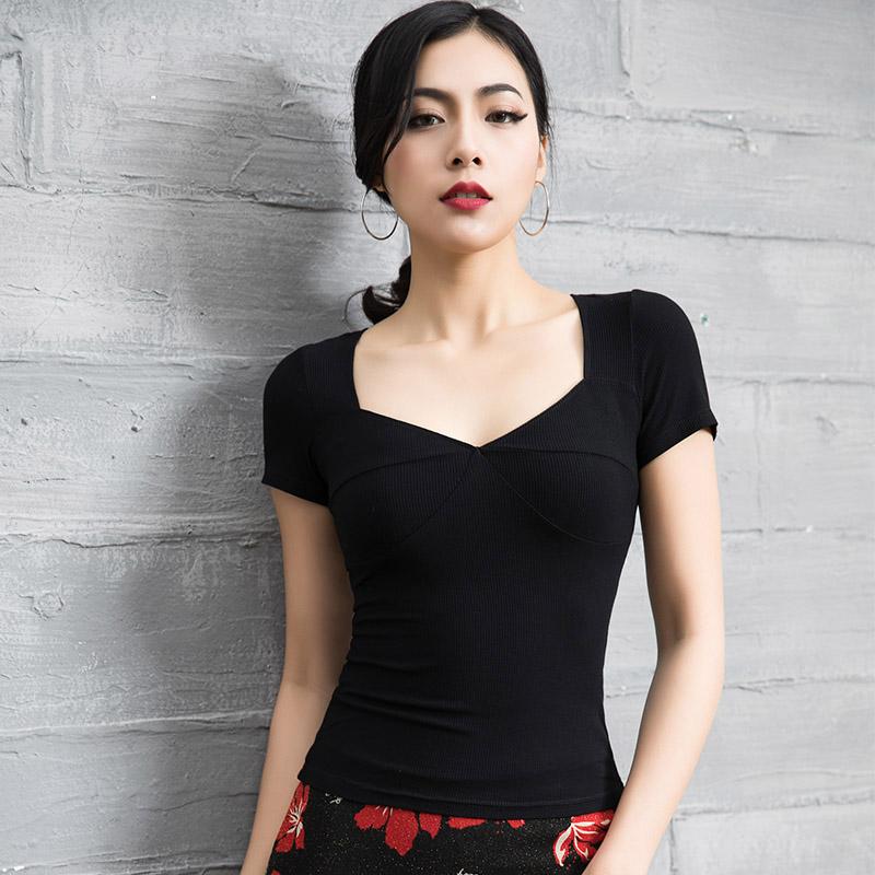 Sexy Latin Dance Top For Women V Collar Ballroom Dancing Practice Wear Tango Cha Cha Salsa Tops Samba Rumba Clothes M-2XL DC1906, Black
Sexy Latin Dance Top For Women V Collar Ballroom Dancing Practice Wear Tango Cha Cha Salsa Tops Samba Rumba Clothes M-2XL DC1906, Black