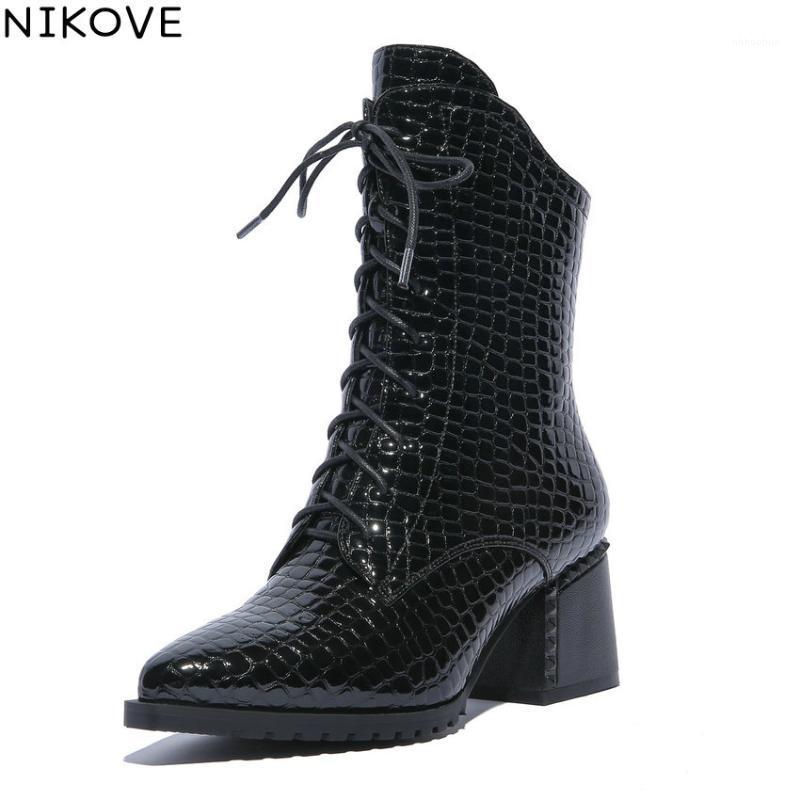 NIKOVE 2020 Women Shoes Embossed Cow Leather PU Square High Heels Winter Shoes Ankle Boots Zipper Western Woman Size 34-421, Black
NIKOVE 2020 Women Shoes Embossed Cow Leather PU Square High Heels Winter Shoes Ankle Boots Zipper Western Woman Size 34-421, Black