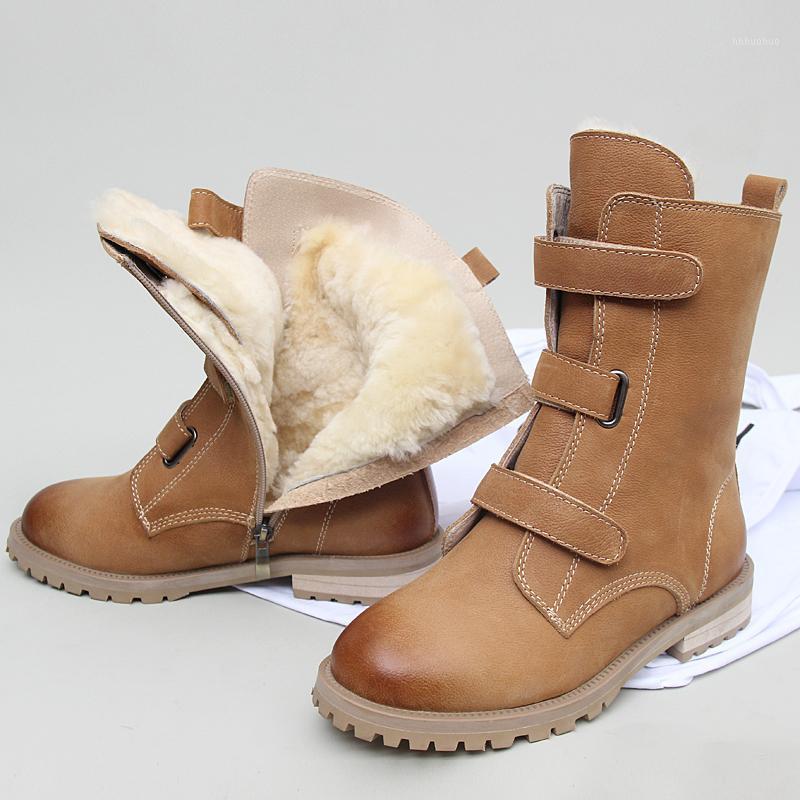 Fur Snow Boots Women Winter Fleece Lining Thick Mid-Calf Booties British Style Brown Black Genuine Leather Half Boots Female1
Fur Snow Boots Women Winter Fleece Lining Thick Mid-Calf Booties British Style Brown Black Genuine Leather Half Boots Female1