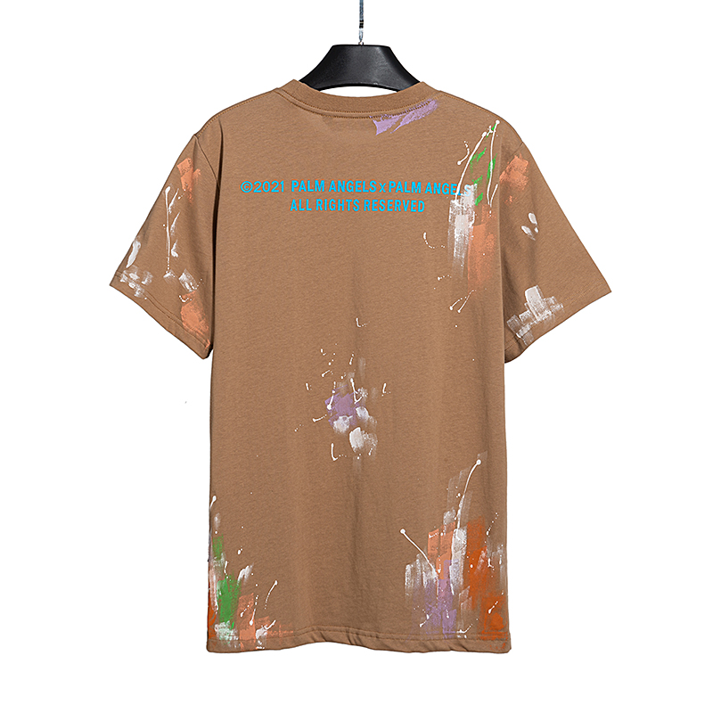 Men Vintage Notre Tee Graffiti Hand Drawn Multicolor Process Short Sleeve T-shirt European and American Fashion Summer, Brown
Men Vintage Notre Tee Graffiti Hand Drawn Multicolor Process Short Sleeve T-shirt European and American Fashion Summer, Brown