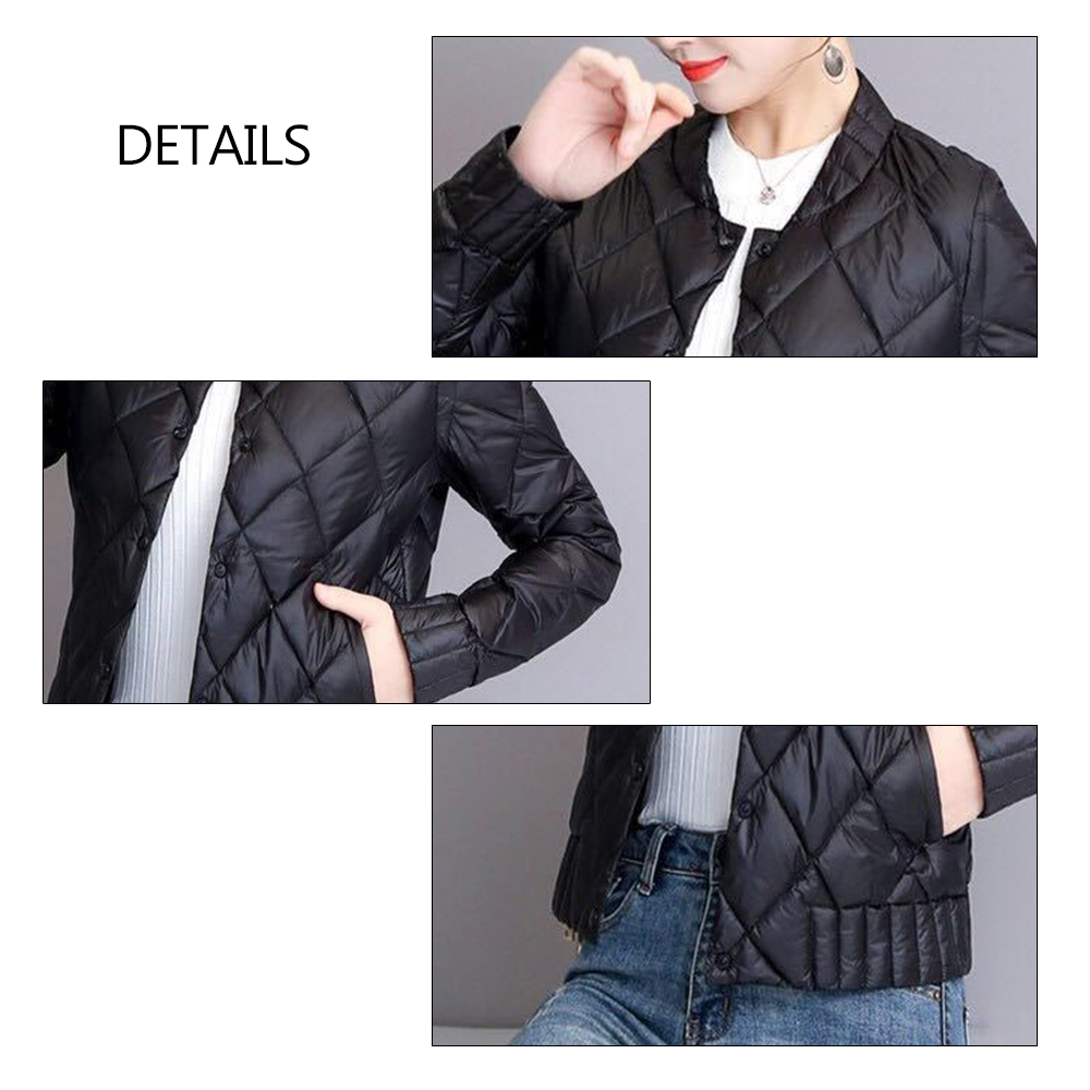 Ultra Light White Duck Down Jackets Autumn Winter Women Plus Size 3XL Buttons Outwears Long Sleeve Slim Short Warm Down Coats