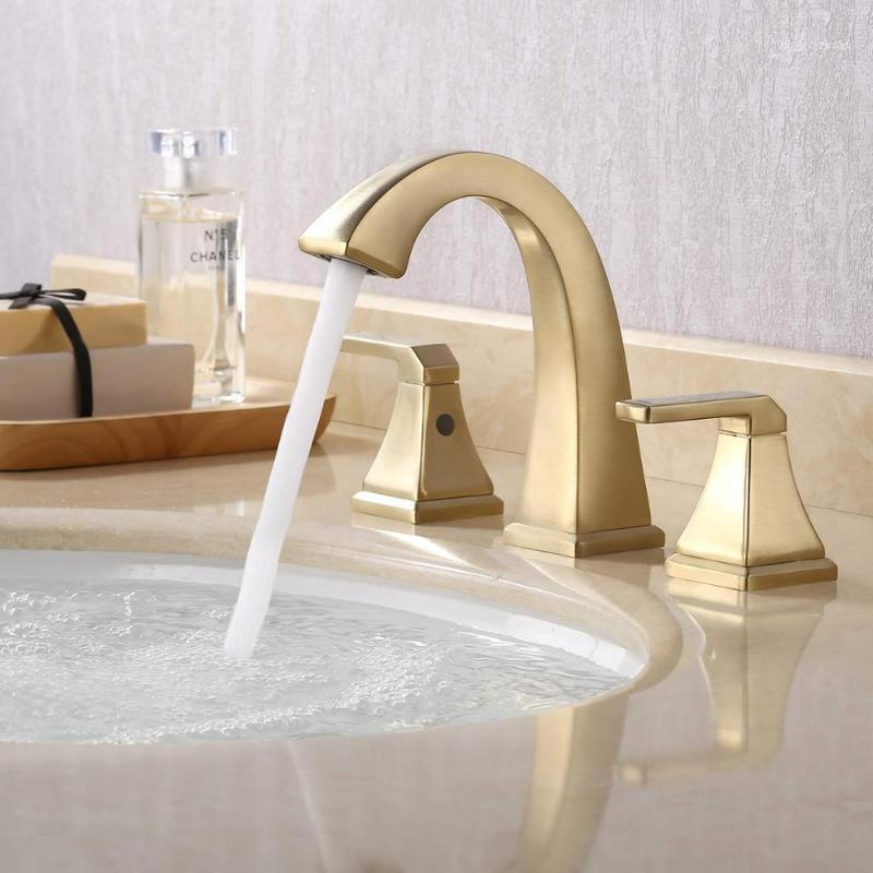 Two Handle Bathroom Faucet Lead-Free Brass 8-Inch Widespread 3 Hole RV Vanity Faucet in Brushed Brass Finish1
Two Handle Bathroom Faucet Lead-Free Brass 8-Inch Widespread 3 Hole RV Vanity Faucet in Brushed Brass Finish1