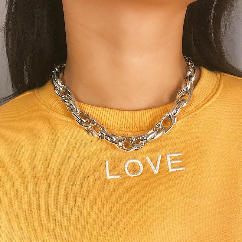 New Punk Vintage Chunky Heavy Thick Chain Choker Necklaces Women Exaggerated Geometric Twisted Chocker Collar Jewelry XR2109
New Punk Vintage Chunky Heavy Thick Chain Choker Necklaces Women Exaggerated Geometric Twisted Chocker Collar Jewelry XR2109