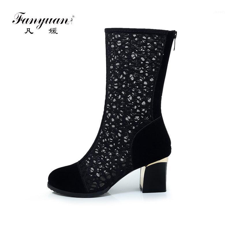 Fanyuan Women Summer Boots chunky High Heels Boots Black Lace Flower roundToe Mid Calf Long Summer Gladiator Sandals Shoes1
Fanyuan Women Summer Boots chunky High Heels Boots Black Lace Flower roundToe Mid Calf Long Summer Gladiator Sandals Shoes1