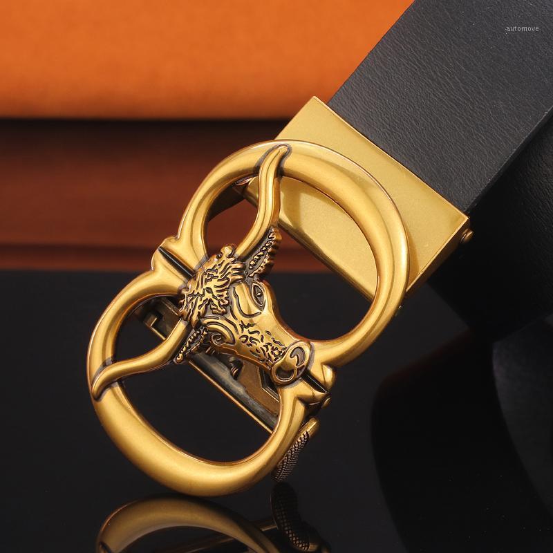 High quality bull automatic buckle man belt genuine leather fashion designer leather Retro Cowskin ceinture1, Black
High quality bull automatic buckle man belt genuine leather fashion designer leather Retro Cowskin ceinture1, Black