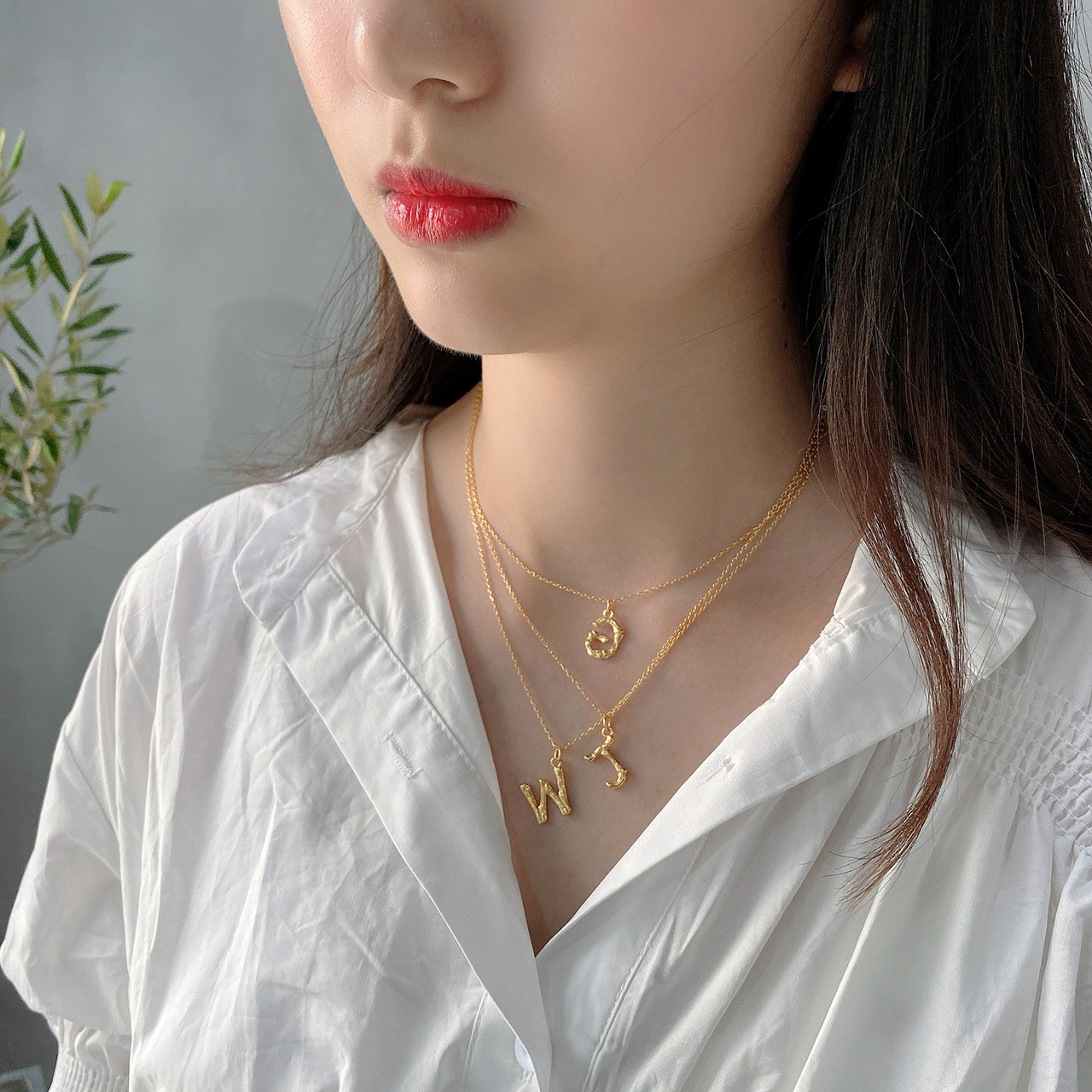 New designs 925 sterling silver pendant necklaces handmade jewelry 26 alphabets letters pendants designer necklaces in gold plating
