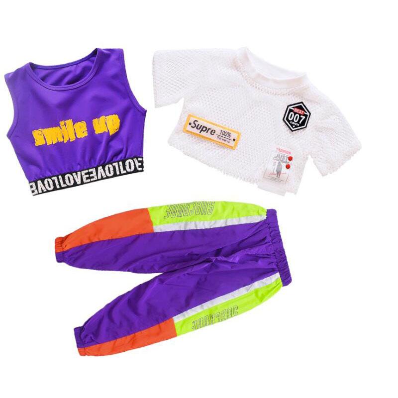 Stage Wear Children Ballroom Jazz Dance Costumes Hip-hop Style Students Teams Modern Girls Party Concert Outfits