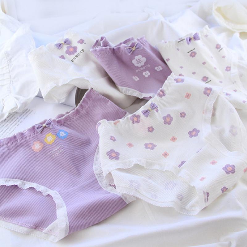 New Arrival Cotton Panties Sweet Print Mid Waist Women Underwear Hot Sexy Comfortable Briefs Soft Breathable Purple Lingerie
New Arrival Cotton Panties Sweet Print Mid Waist Women Underwear Hot Sexy Comfortable Briefs Soft Breathable Purple Lingerie