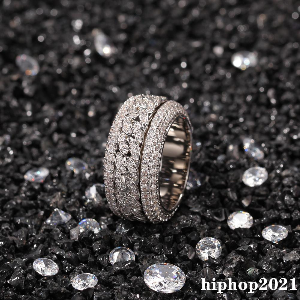 Rotatable Diamond Ring Fashion Hip Hop Ring Jewelry Mens Gold Silver Rings Iced Out Rings
Rotatable Diamond Ring Fashion Hip Hop Ring Jewelry Mens Gold Silver Rings Iced Out Rings