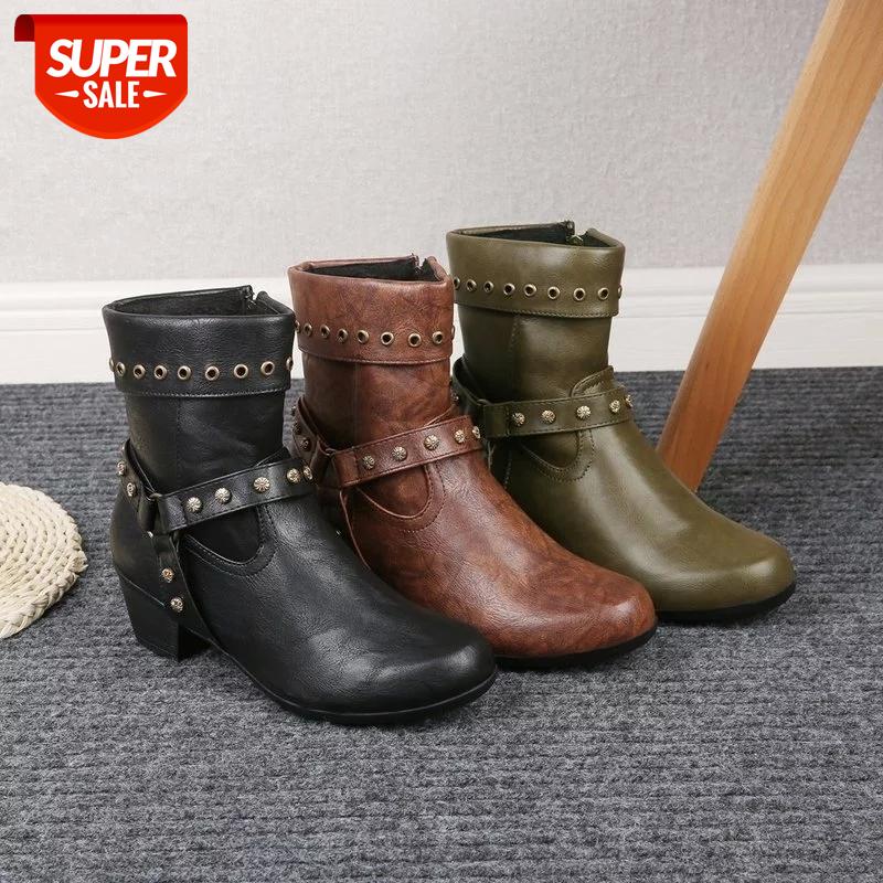 Women Ankles Boots Women's Rivet Retro Zip Pointed Toe Shoes Female Autumn Winter High Heels 2020 Woman Footwear Ladies Big Size #zx8R, Black
Women Ankles Boots Women's Rivet Retro Zip Pointed Toe Shoes Female Autumn Winter High Heels 2020 Woman Footwear Ladies Big Size #zx8R, Black