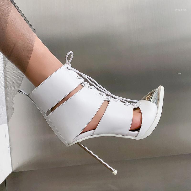 Botas 2020 Summer Latest Fashion Solid White Decor High-heeled Genunie Leather Sandals Lace up Sexy fashion Ankle Boots Woman1, As picture
Botas 2020 Summer Latest Fashion Solid White Decor High-heeled Genunie Leather Sandals Lace up Sexy fashion Ankle Boots Woman1, As picture